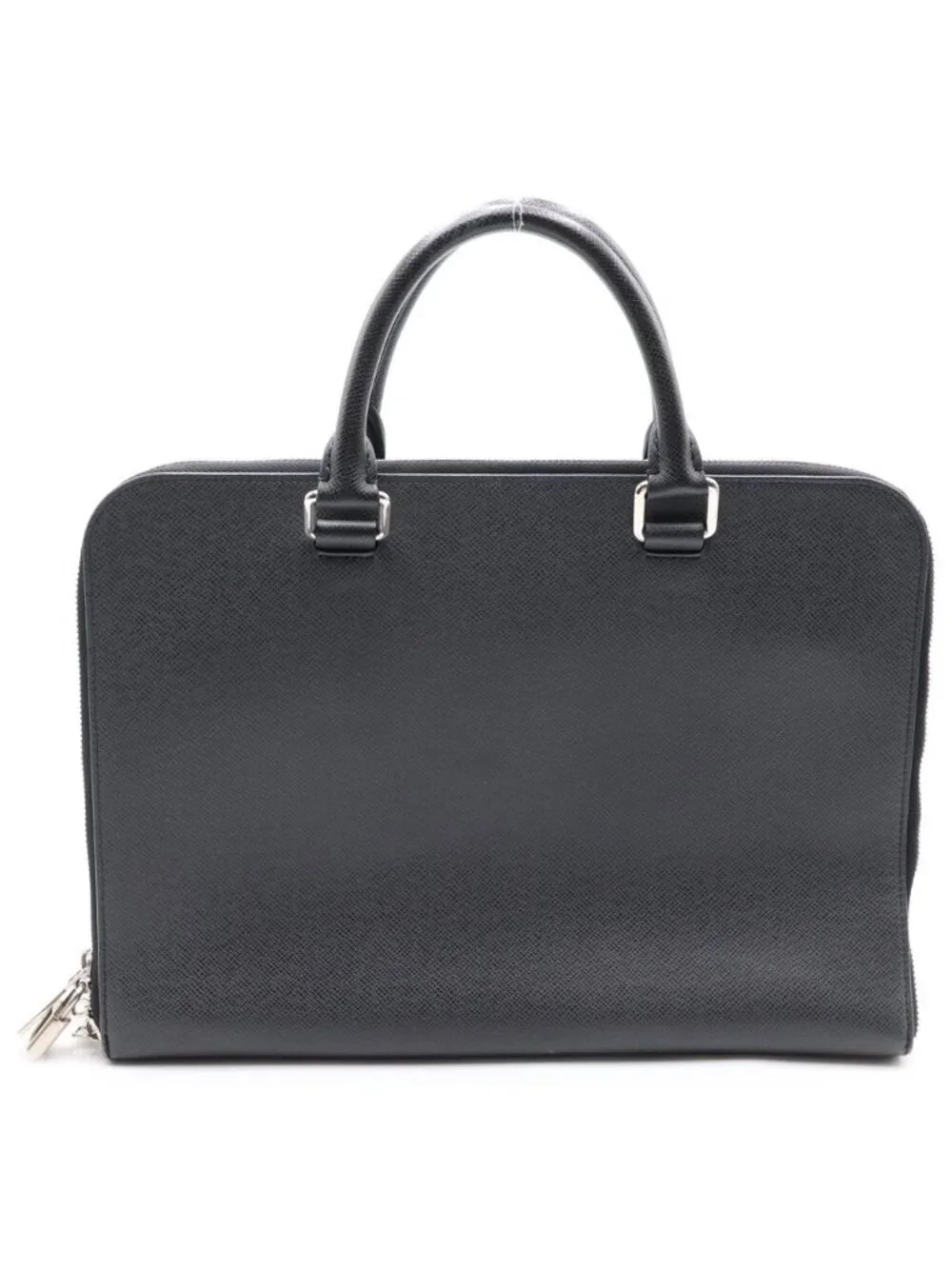 Louis Vuitton Taiga Porte Documents Slim Handbag Business Bag Black Leather